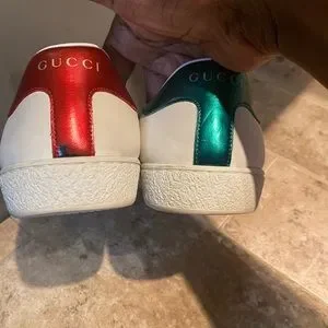 AUTHENTIC GUCCI ACE BLADE LOW TOP SNEAKERS New Authentic Gucci Ace Blade Distressed Men Leather  main image 4